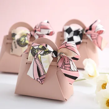 New Leather Gift Bag Wedding Favors Candy Box Portable Candy Gift Small Box Basket Jewelry Packaging Bags