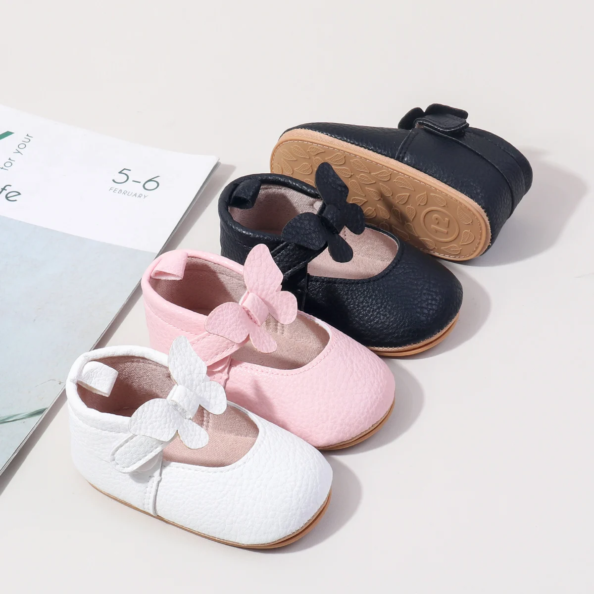 2025 Spring Autumn Summer Infant Newborn Girl Shoes Breathable Cotton Soft TPR Soles Bowknot Princess Baby Shoes