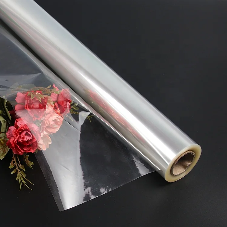 Unique Bargains Clear Flower Wrapping Paper 100 Pack Gift Wrapping 3.5 Mil  Thick Film Transparent 21 x 21