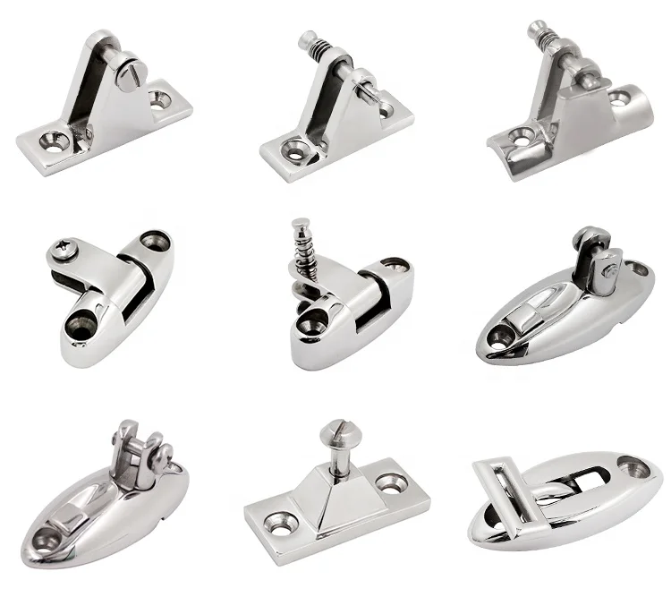 guarda-mão para Barco em Aço Inoxidável 316 Bimini Top Dobradiça Giratória de 180 Graus Dobradiça Marítima para Convés