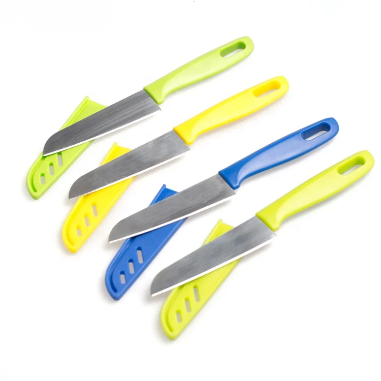 Stainless Steel & Plastic Fruit Cutting Knife, For Home