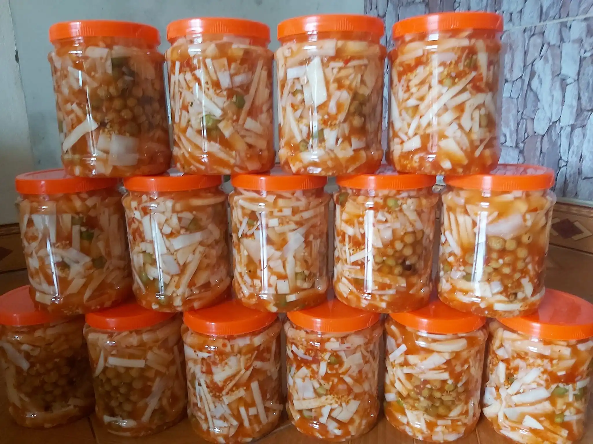 PICKLED BAMBOO SHOOTS CHILLI in Glass JarVEGETABLES PICKLED - Whatsap Linda 0084 989 322 607