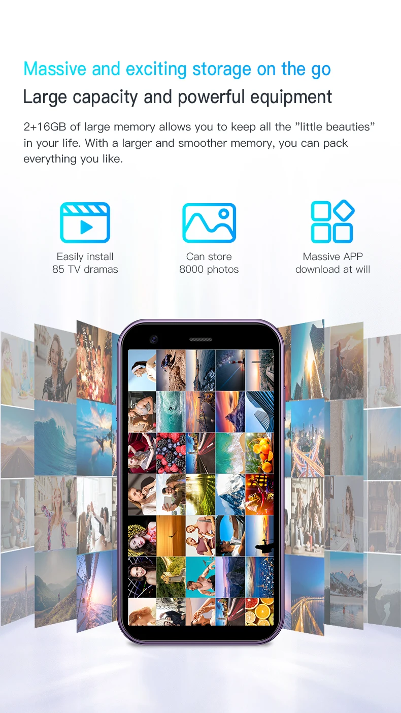 SOYES XS15 Mini Smart Mobile Phone 3.0 Inch Android 8.1 Smartphone 2GB RAM+16GB ROM Dual SIM Google Play Store 3G Cellphones