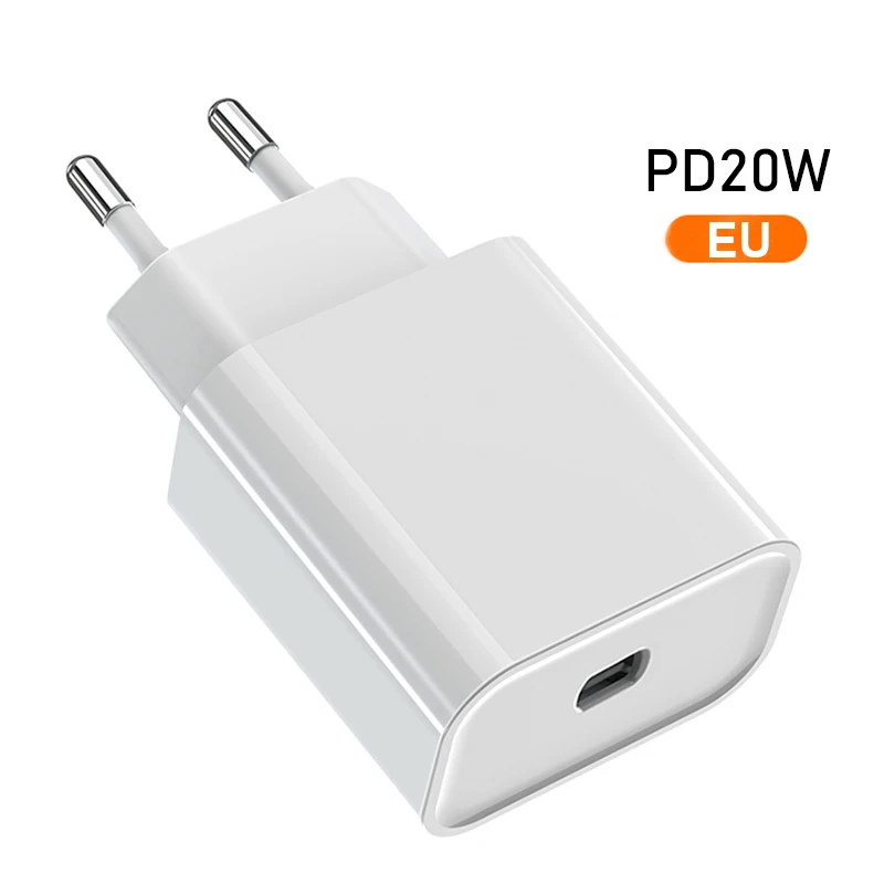 Лидер продаж на Amazon 2021 зарядное устройство для электроники с одним портом Iphone 12 Mini Pro Max 20 Вт Pd Usb Type C адаптер питания