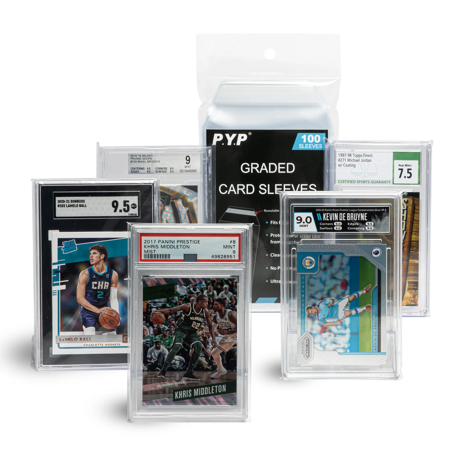 Premium Perfect Fit Size Resealable Graded Card Sleeve For Grading Card