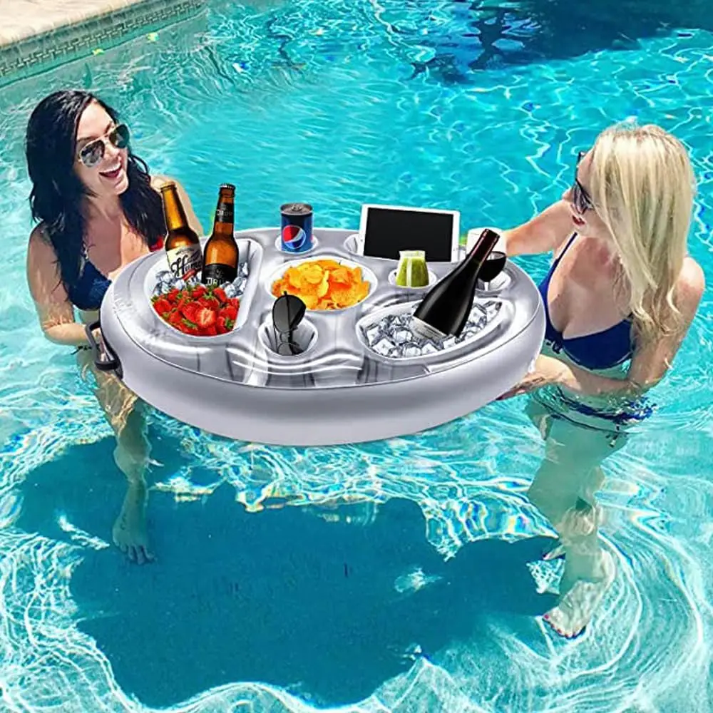 Pool Cooler Inflatable Cooler Holder Swimming Pool Float Beer