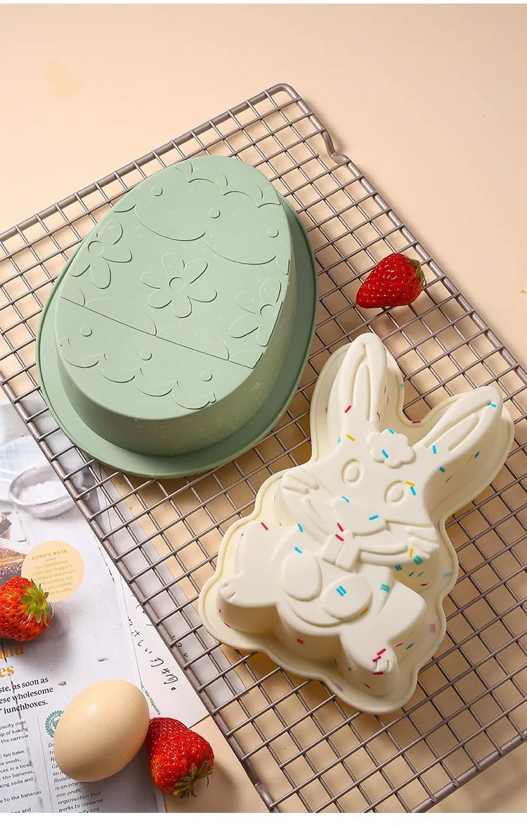 Dinosaur Egg & for Rabbit Cake Mold Colorful Silicone Macaron Baking Plate Cake Tools supplier