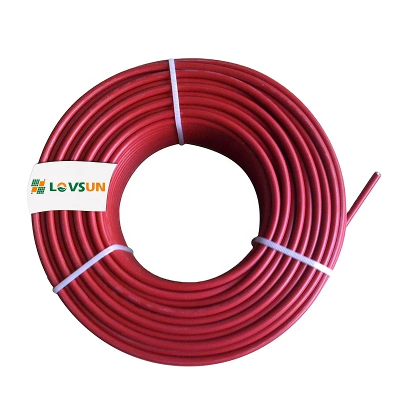 6mm2 TVU PV1-F twin cable multiple color tinned copper PV DC cable solar panel energy system