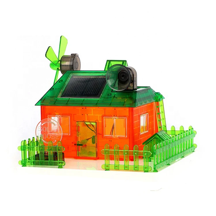 Детский развивающий стебель для самостоятельной сборки набор игрушек дома на солнечной батарее со светом