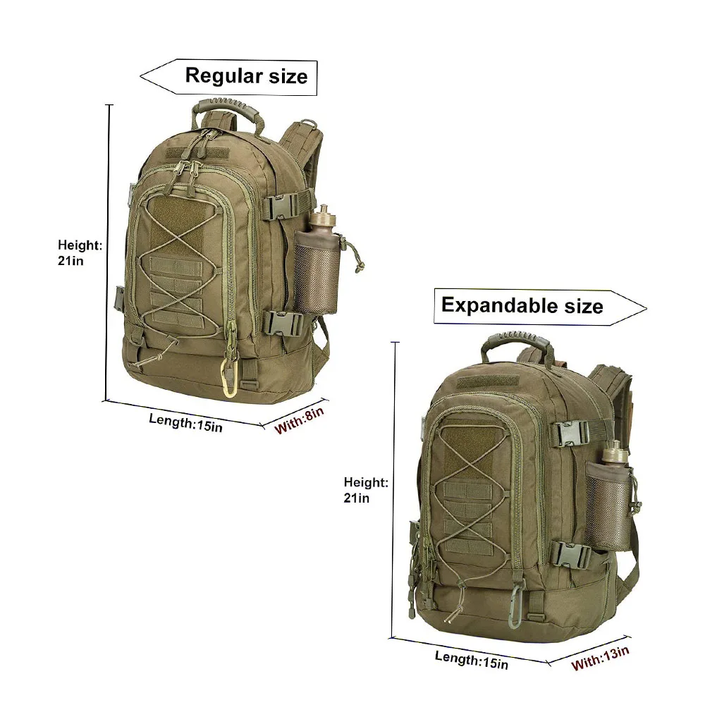FREE SAMPLE Men's Backpack High Capacity Training Assault Backpack Walking Expandable Backpack