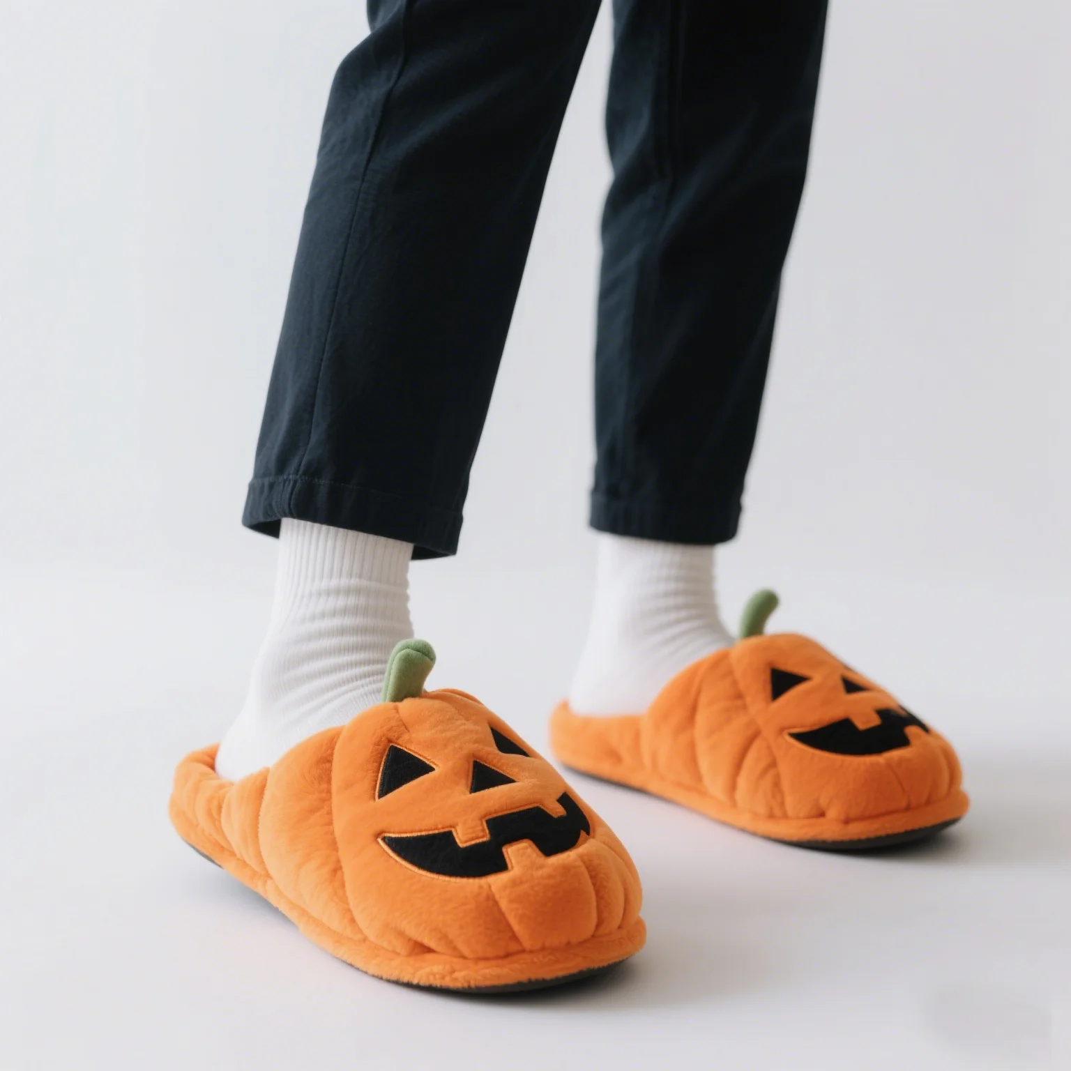 Zapatillas de algodón cálidas de Halloween con animales de peluche