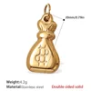 Pj437g double sided solid gold pendant