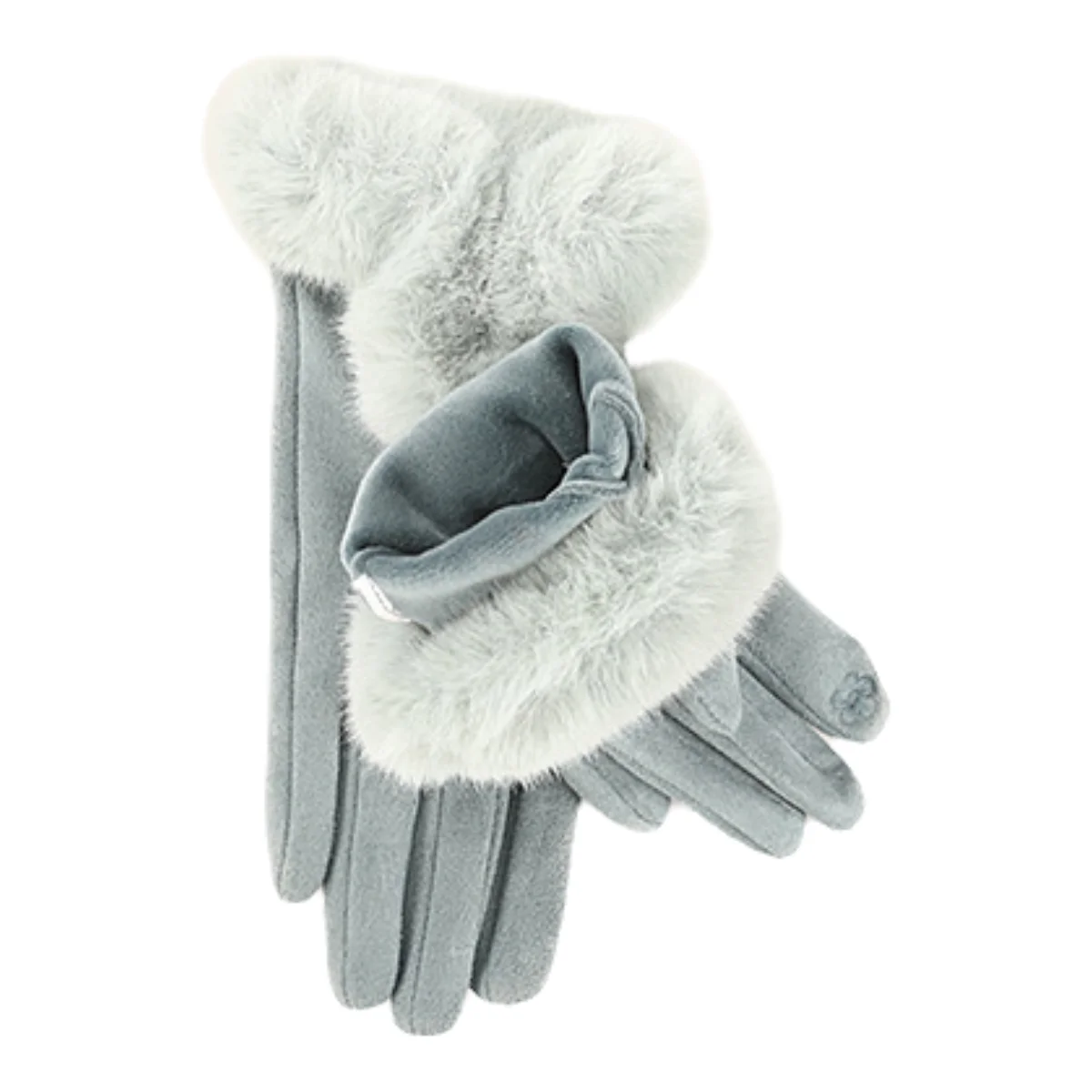 Женские замшевые теплые тонкие перчатки с сенсорным экраном