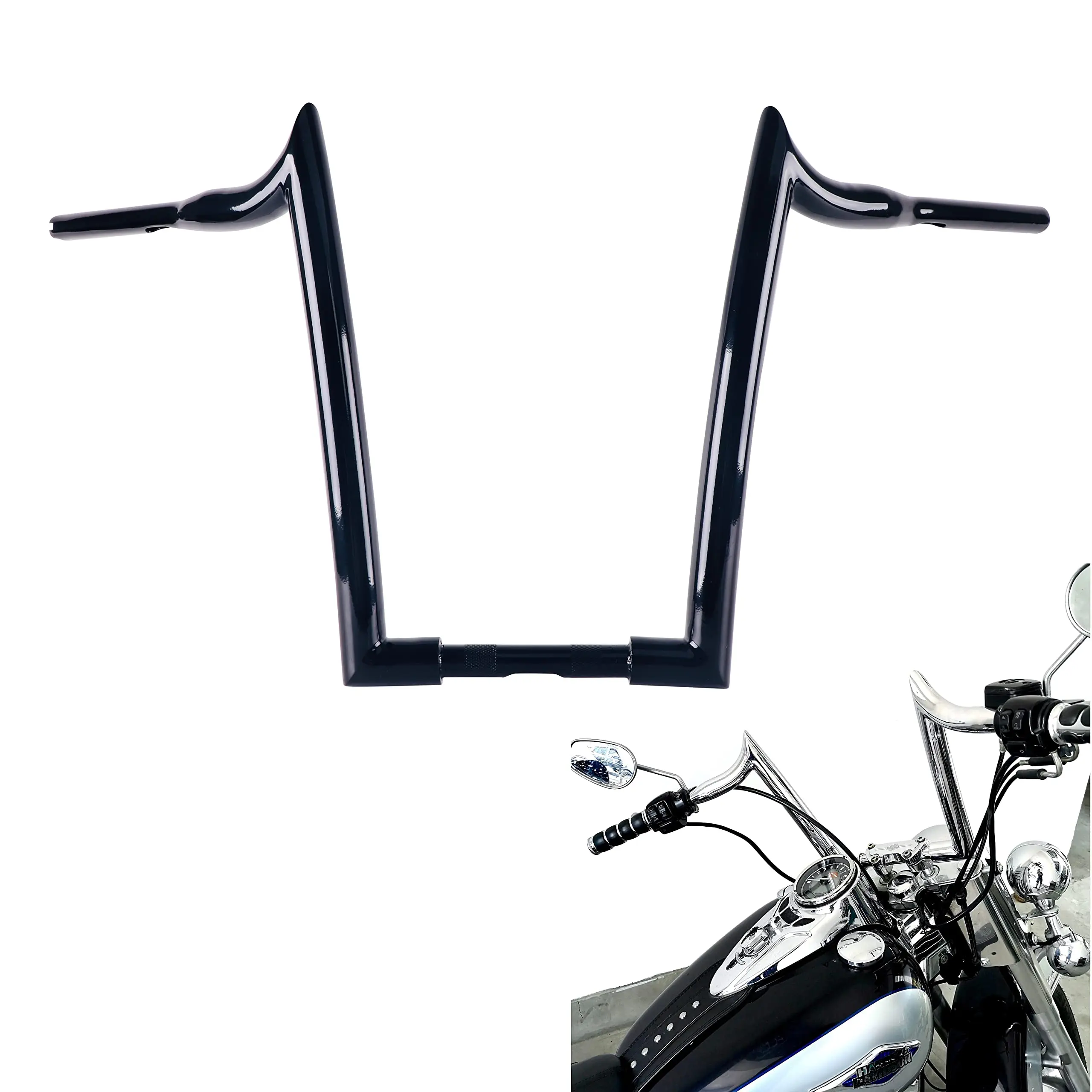 RACEPRO 1" 25mm Custom Universal Motorcycle Bobber Chopper Handlebars Motorbike Ape Hanger Bar Drag T-Bar Motorcycle Handlebars
