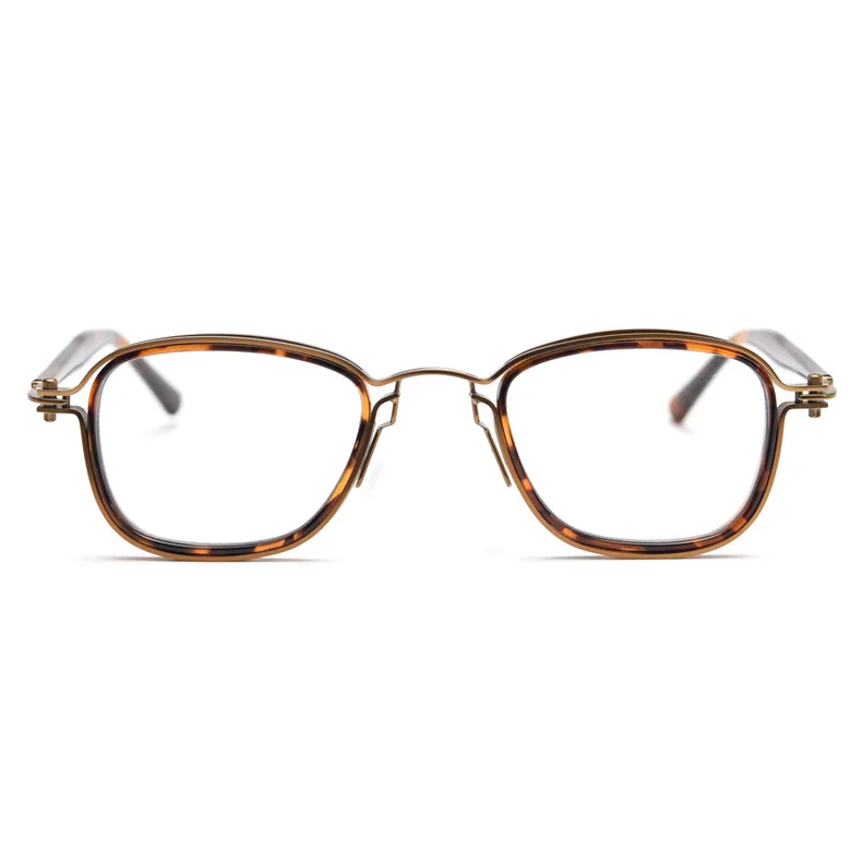 Handmade Plate Foot Personality Retro Metal Flat Mirror Punk Myopia Glasses Frame