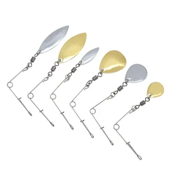 [10-Piece Pack] Lexin Composite Rotating Sequins Lure Stainless Steel Fly Bait Balance Accessories Fishing Rig DIY Black Pit – Lure – view 2
