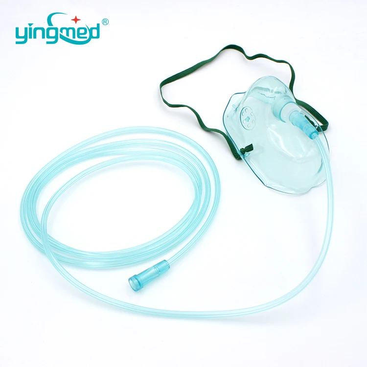 China Supplier Good Quality Simple Oxygen Masks with Connecting Tube