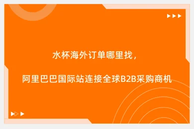 水杯海外订单哪里找，阿里巴巴国际站连接全球B2B采购商机