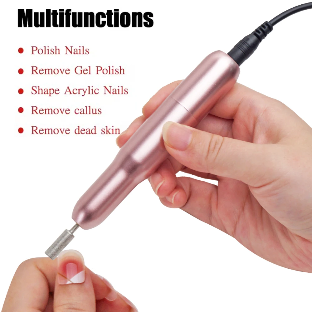 Профессиональная система формирования полировщика ногтей для домашнего использования USB электрическая дрель с 6 головками 2 переключателя