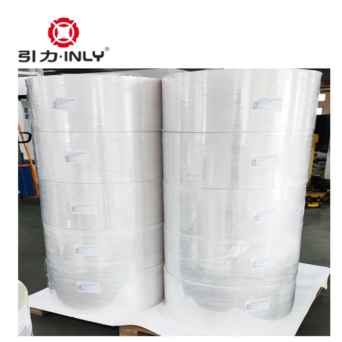 Top coated Thermal  Paper Label Material for Shipping Printing Adhesive Paper Roll Jumbo