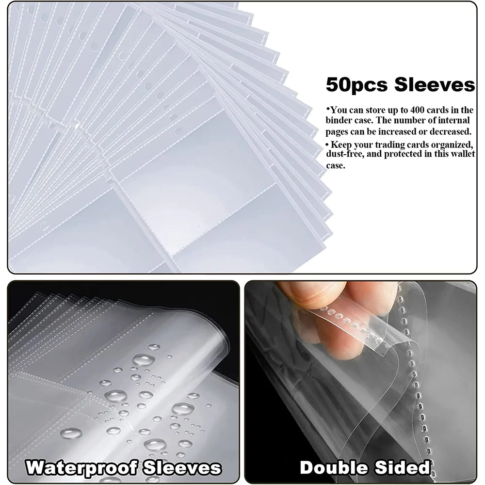 400 Pockets Trading Card Binder for Pokemon Cards Business Card Holder 400 Pockets Trading Card Binder for Pokemon Cards Business Card Holder