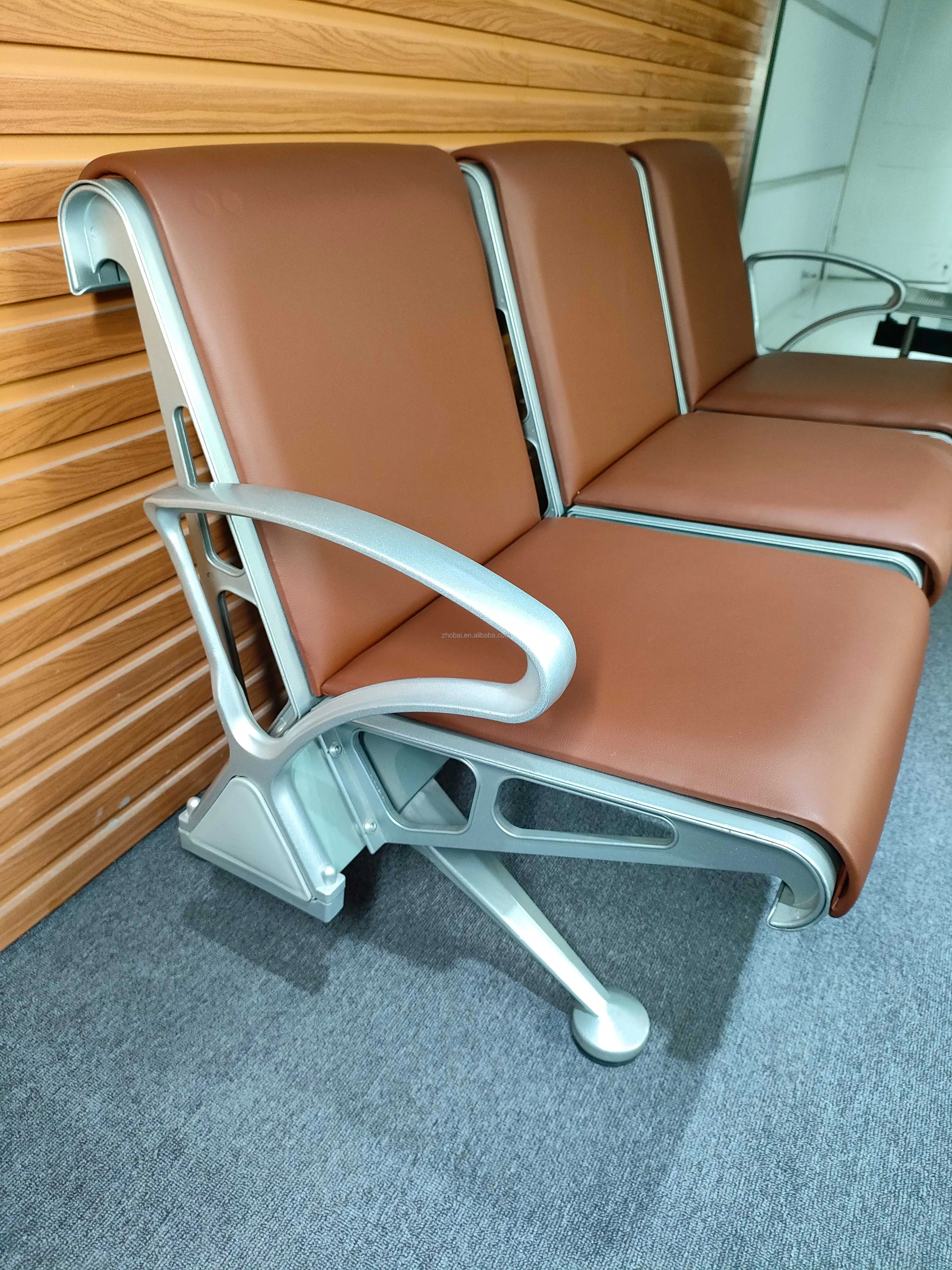 High Quality Customized PU Hospital Waiting Chairs 3 Seats Modern Design for Clinic Dental Office & Gym for Public Areas 5