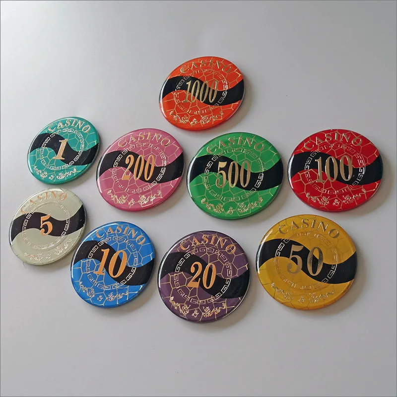 Poker Chips With Number Texture Patterns,Antifake Poker Chips Round
