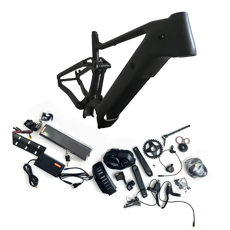 Light Carbon Fiber EMTB Enduro E Bike Mid Drive Bafang M600 Full