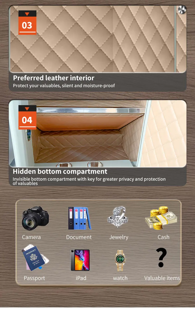 CEQSAFE Home & Office All Steel Fingerprint Password Safe Large Anti-Theft Storage Box factory