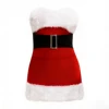 Abito senza spalline rosso