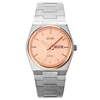 Silver Band-Rose gold Dial