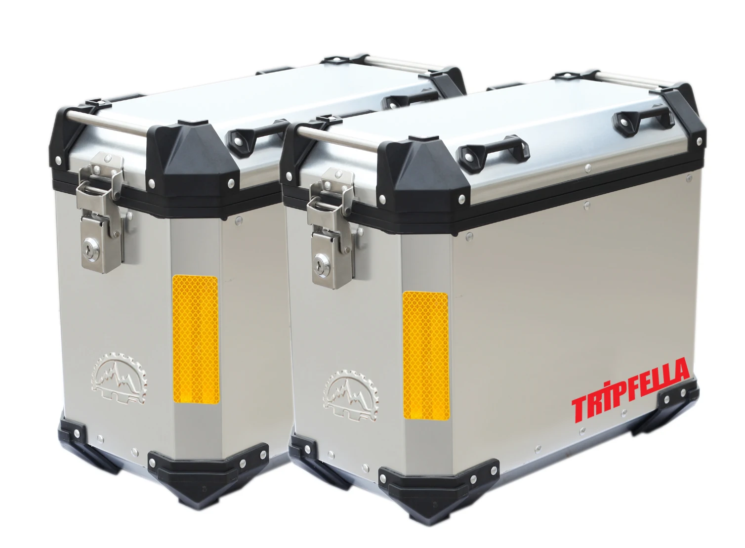 Pair 35L Motorcycle Side Cases - Aluminum Alloy Saddlebags For Suzuki With Security Lock