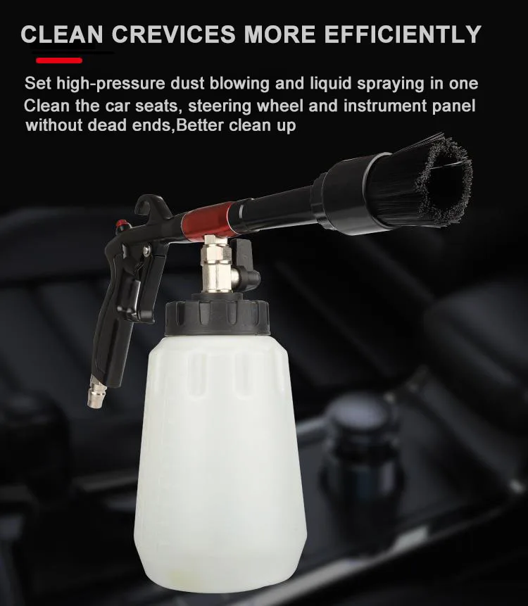 High Pressure Car Wash Tool Kit Tornado Interior Cleaning Gun