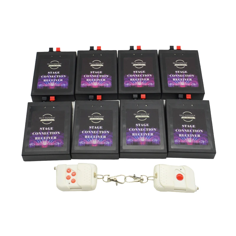 Two Remote Controller 8 Channel Pyrotechnic Fireworks Ignition Fire System Wedding Celebration Firework Firing System