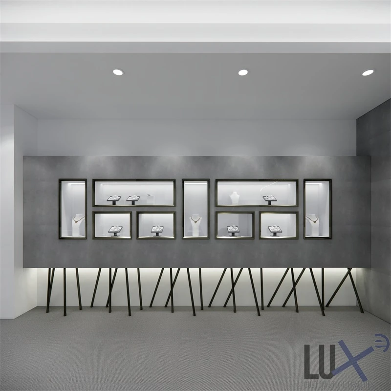LUX Shop Antique Bronze Mirror Jewelry Cabinet Interior Layout Design ...