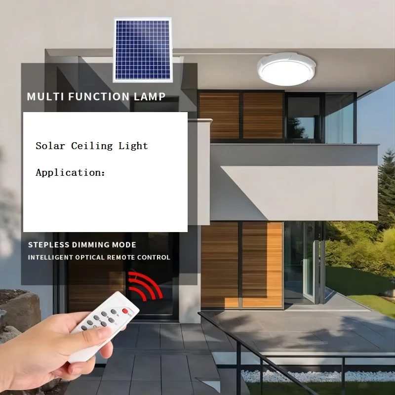 Rmt Ctrl Motion Sensor Solar Dimmable Dust Proof Super Thin Led Ceiling Light for Living Room Bedroom Corridor Aisle Balcony Kit