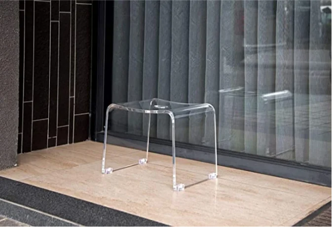 Акриловый стул на заказ с открытой спиной сиденье для душа спа-педикюра lucite дома ванной