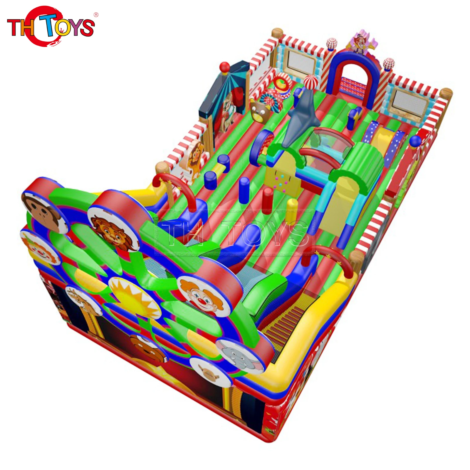 Circus Clown Inflatable Slide Outdoor Large Trampoline Children's Inflatable Slide