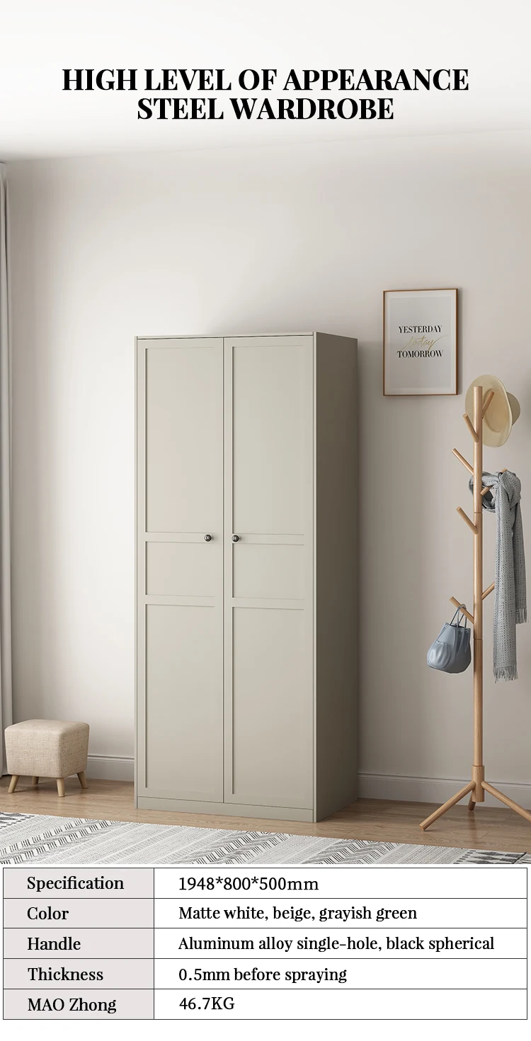 Manufacturer'S Wardrobe Bedrooms Simple Assembly Cabinet Rental Housing Security Storage Drawer Locker Wardrobe Steel Closet supplier