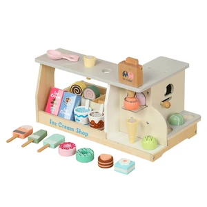 2026 Best-Selling Montessori Educational Kitchen & Food Toys Manufacturer Direct Sale New Arrivals Ice Cream Shop for Boys Girls