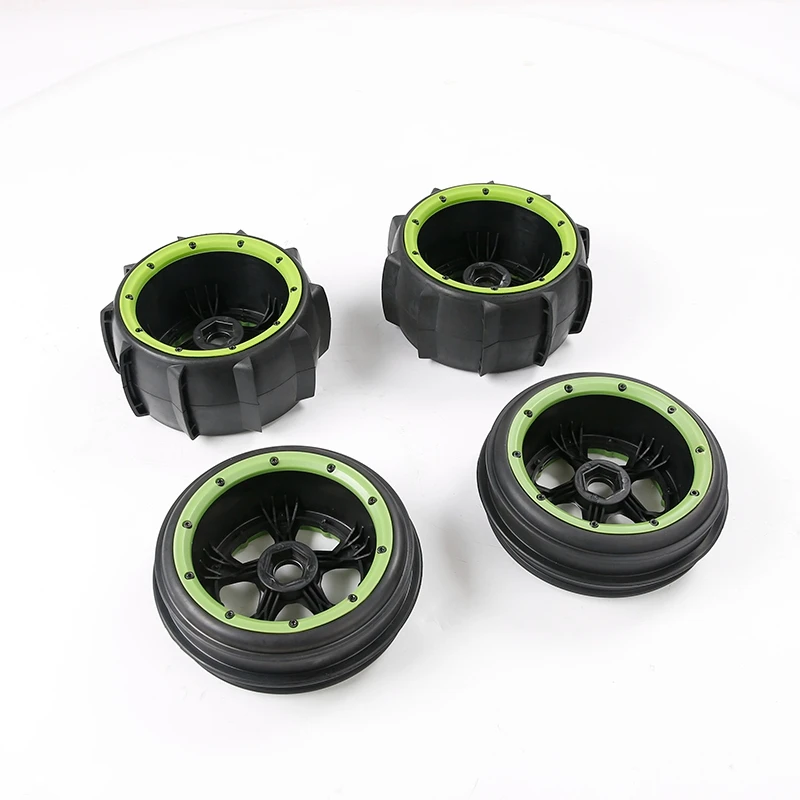 thumbnail image 2 of RC Car Sand Paddle Tires - Desert Wheels For 1/12, 1/14, 1/16 Scale Buggy & Crawler Cars 2 of 11