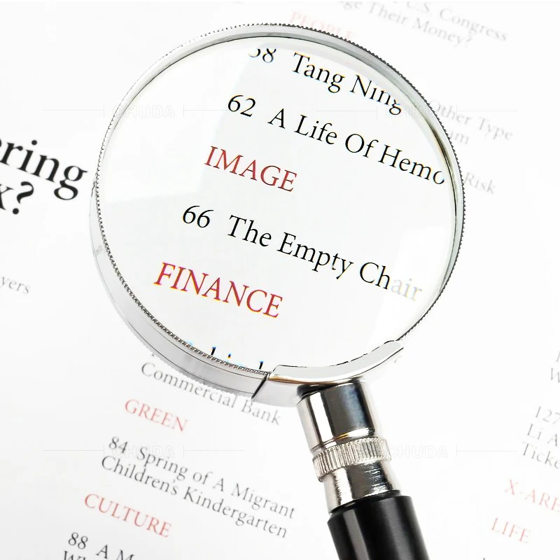 Увеличительное стекло 5X ручная лупа для чтения прозрачное линза книг газет карт учебы