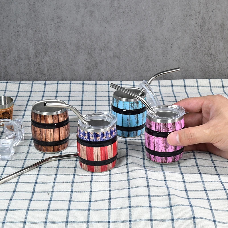 3oz Mini Beer Can Pattern Stainless Steel Shotglass Metal Coffee Mug