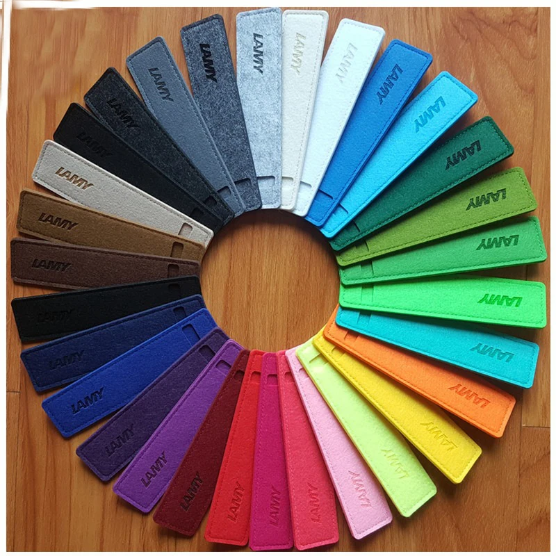 Felt Mini Pocket Protector for Pen Custom Stamp Printing Logo Single Pen Case Bag Sleeve Pouch Holder