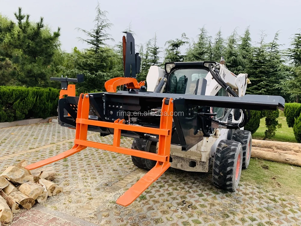 Hydraulic Skid Steer Loader Firewood Processor Log Splitter Remote