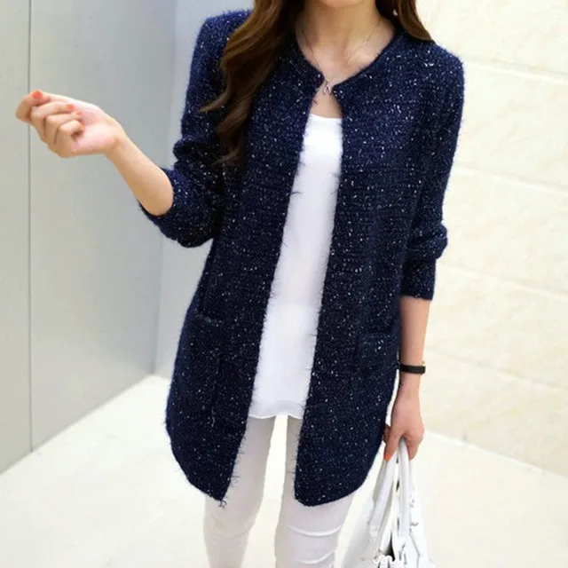 Cardigan Lungo Donna In Maglia Grossa – Giacca Aperta Maniche Corte, Leggera E Traspirante, Per Primavera Estate (Tinta Unita, Colore Come In Foto)