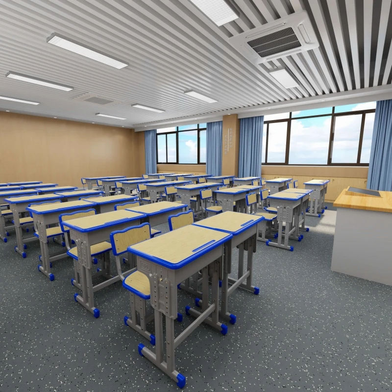 School Furniture Classroom Desks and Chairs Student Height Adjustable Table and Chair Set