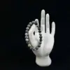 Bracciale in pietra nera a rete