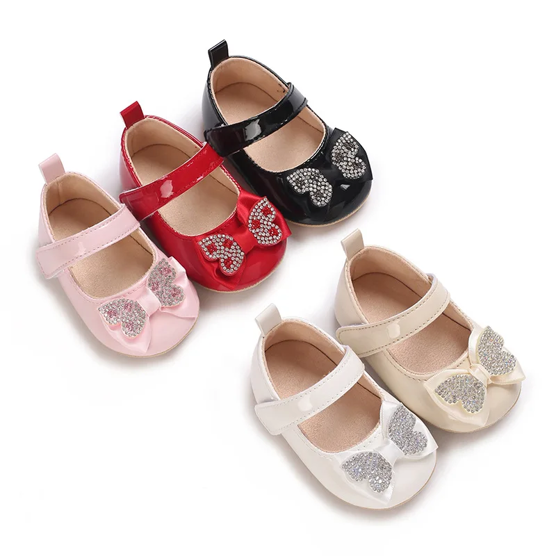 2025 Spring Summer New Arrival Infant Newborn Girl Shoes Breathable Cotton Soft TPR Soles Bowknot Princess Baby Shoes supplier