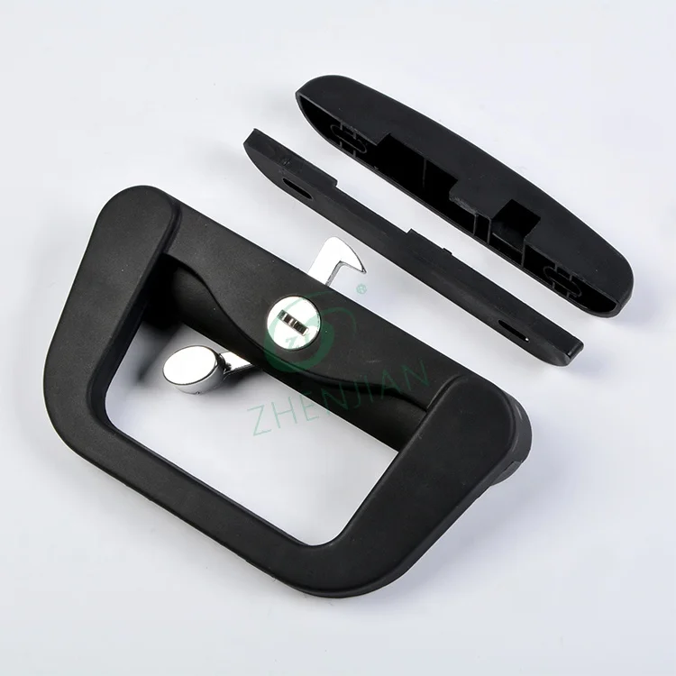 High Quality Black Zinc Alloy Cylinder Australia Style D Type Sliding Window Handle Modern Door Plastic Sliding Window Lock